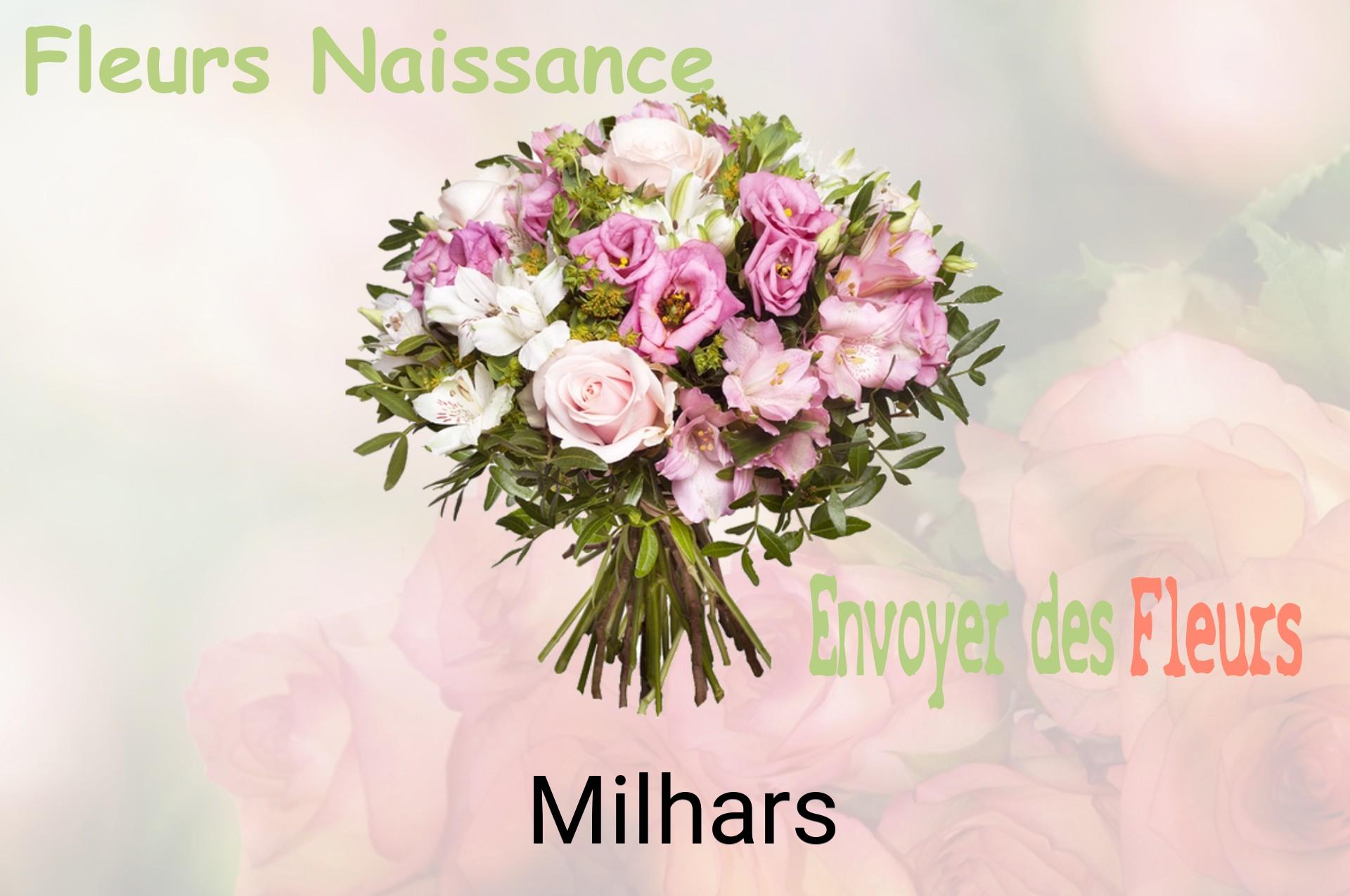 Bouquet de fleurs de naissance livré à Milhars