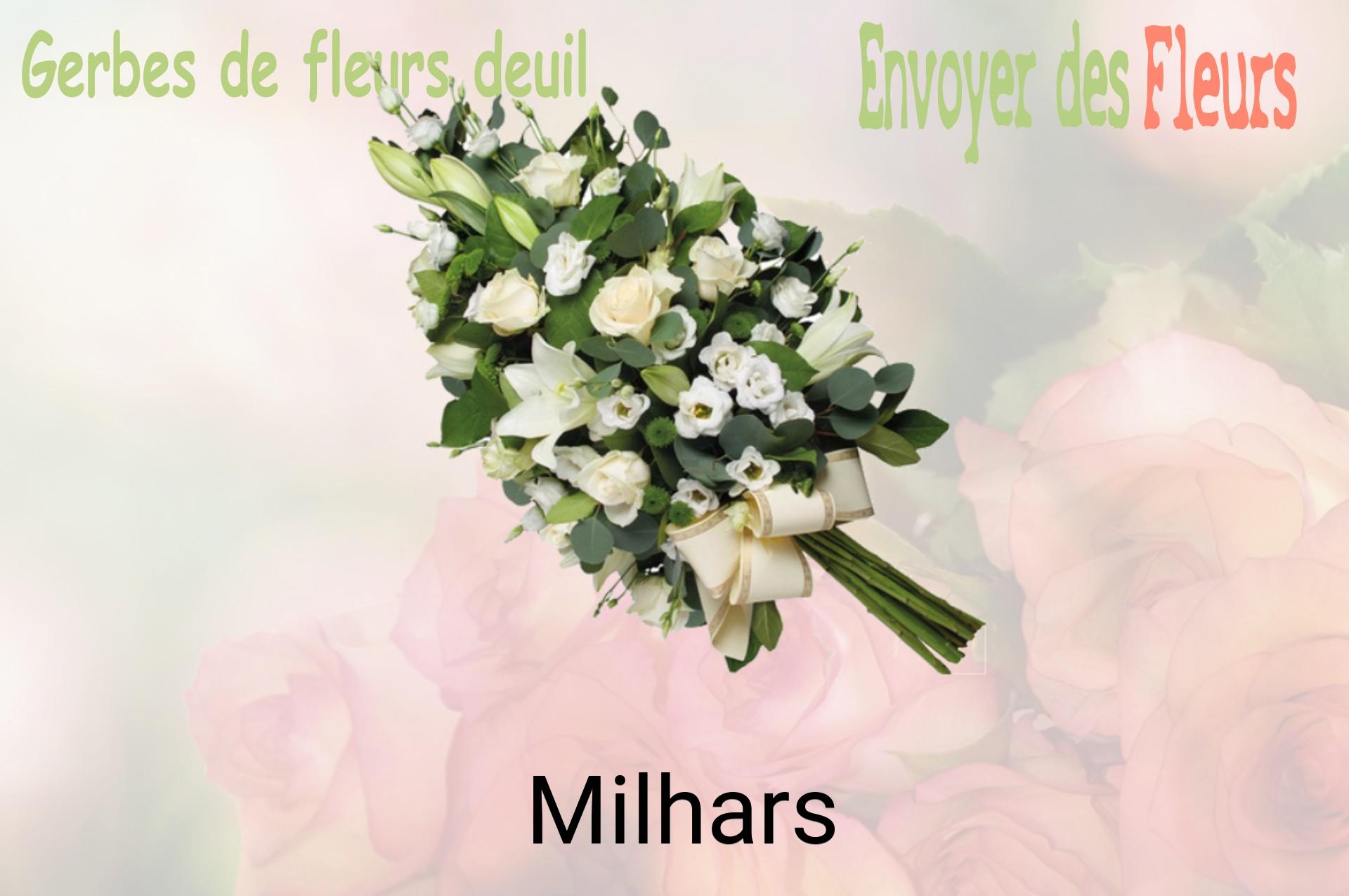 Gerbe de fleurs de deuil livrée à Milhars